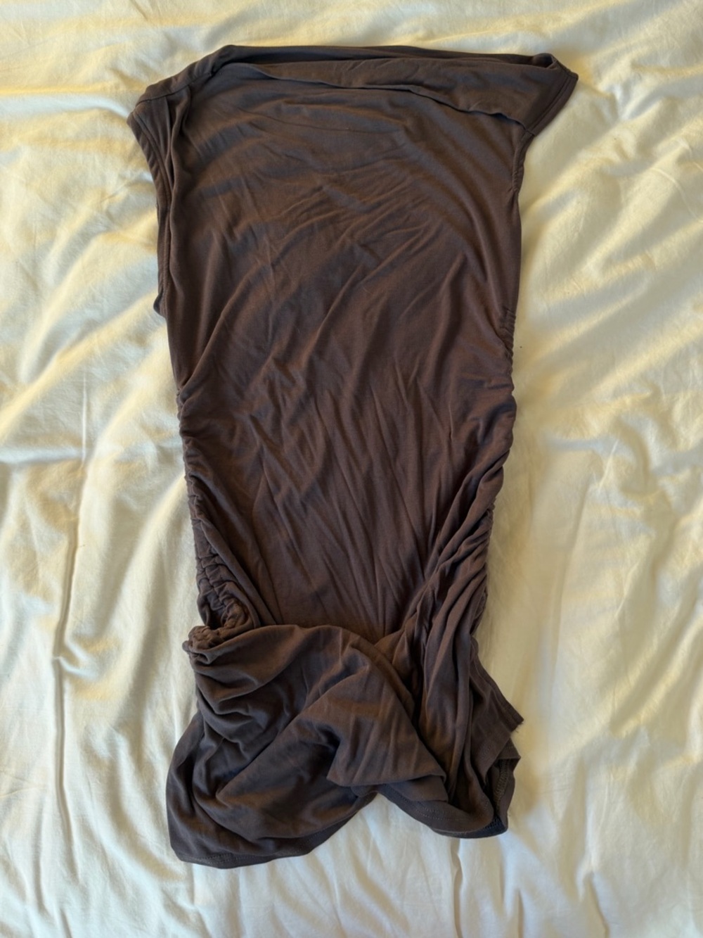 Amazon Women's Brown Ruched Bodycon Dress